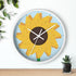 Sunflower Stitches Wall Clock
